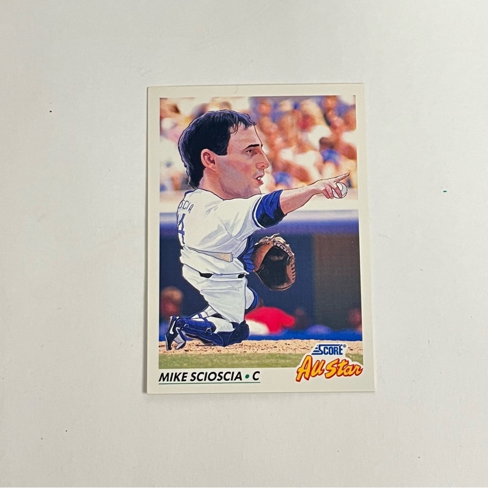 1992 score baseball card # 782 mike scioscia as los angeles dodgers crafts scrap